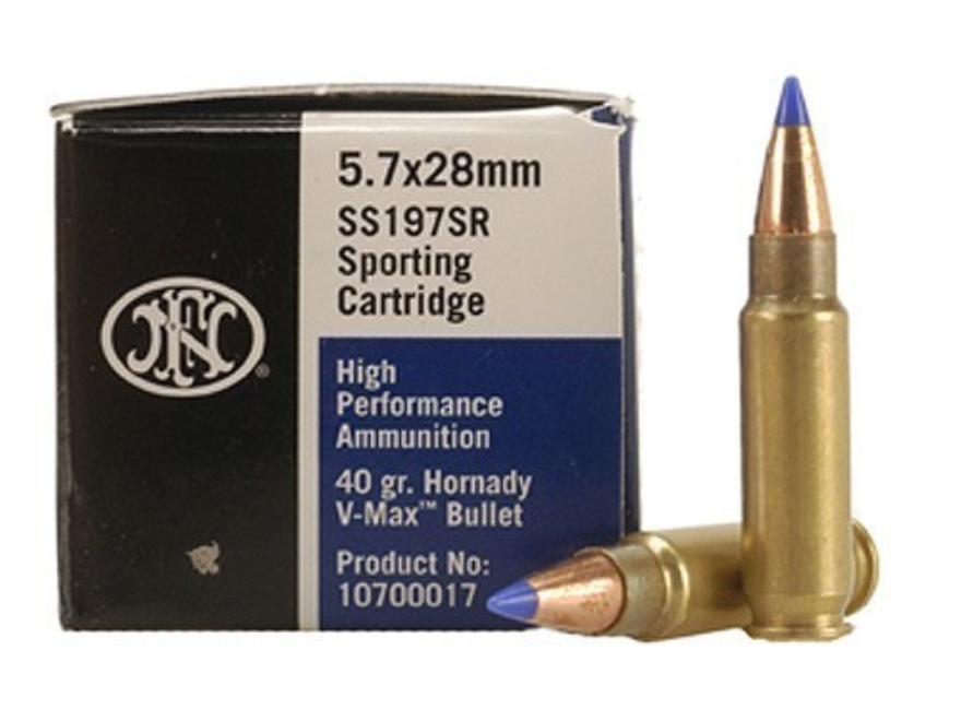 (image for) FN SS197SR Ammunition 5.7x28mm FN 40 Grain Hornady V-Max - Click Image to Close